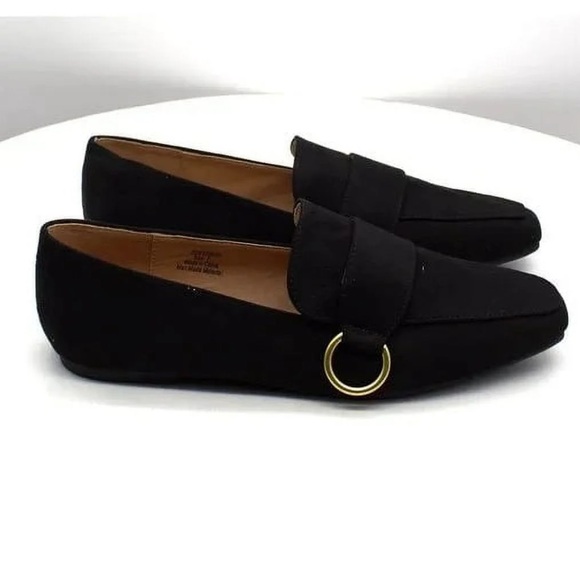 JourneeCollection Benntly/Black TruComfort Foam SlipOn SquareToeLoaferFlatsSz:10 - Picture 2 of 4